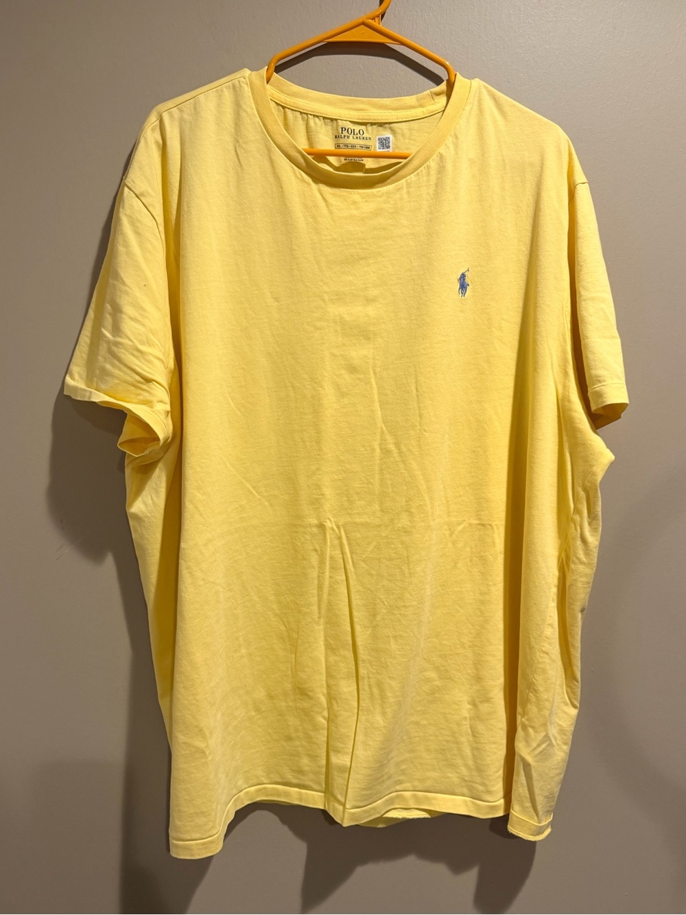 Polo Ralph Lauren XXL Yellow Classic Fit Pony Logo Cotton T-Shirt
